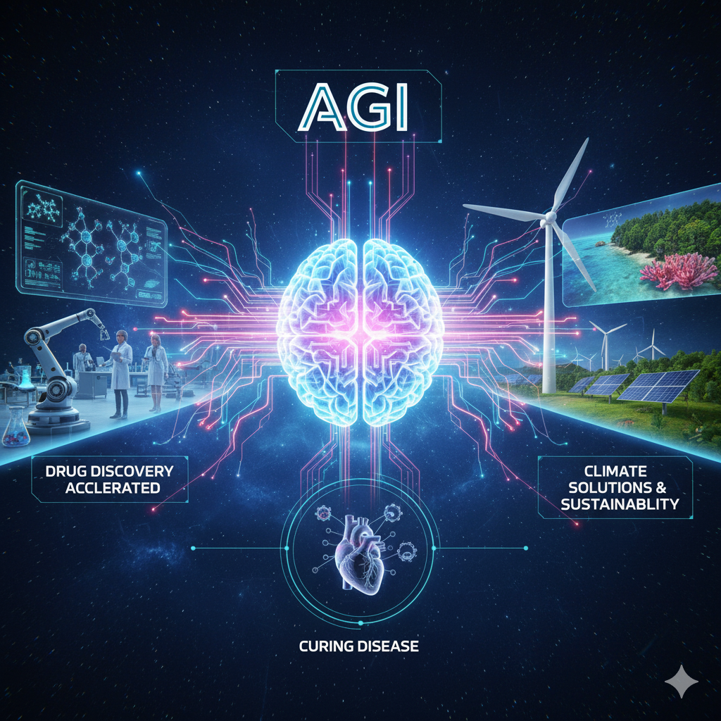 Scientific discovery potential of AGI in drug development and research